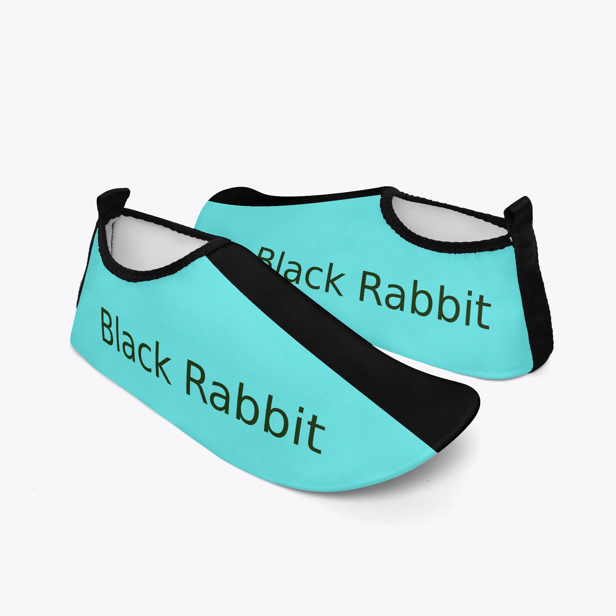 Black Rabbit turquoise water shoe with black stripe